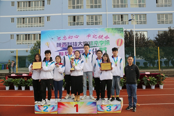 经济贸易学院党总支书记董亚老师为羽毛球获奖队颁奖.JPG 经济贸易学院党总支书记董亚老师为羽毛球获奖队颁奖.JPG